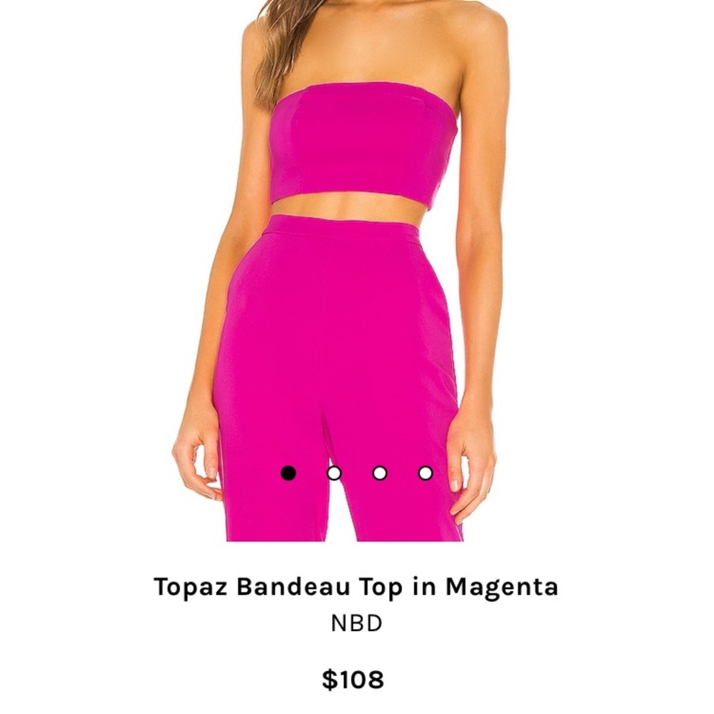 NBD Topaz Top in pink. Size XS. worn once